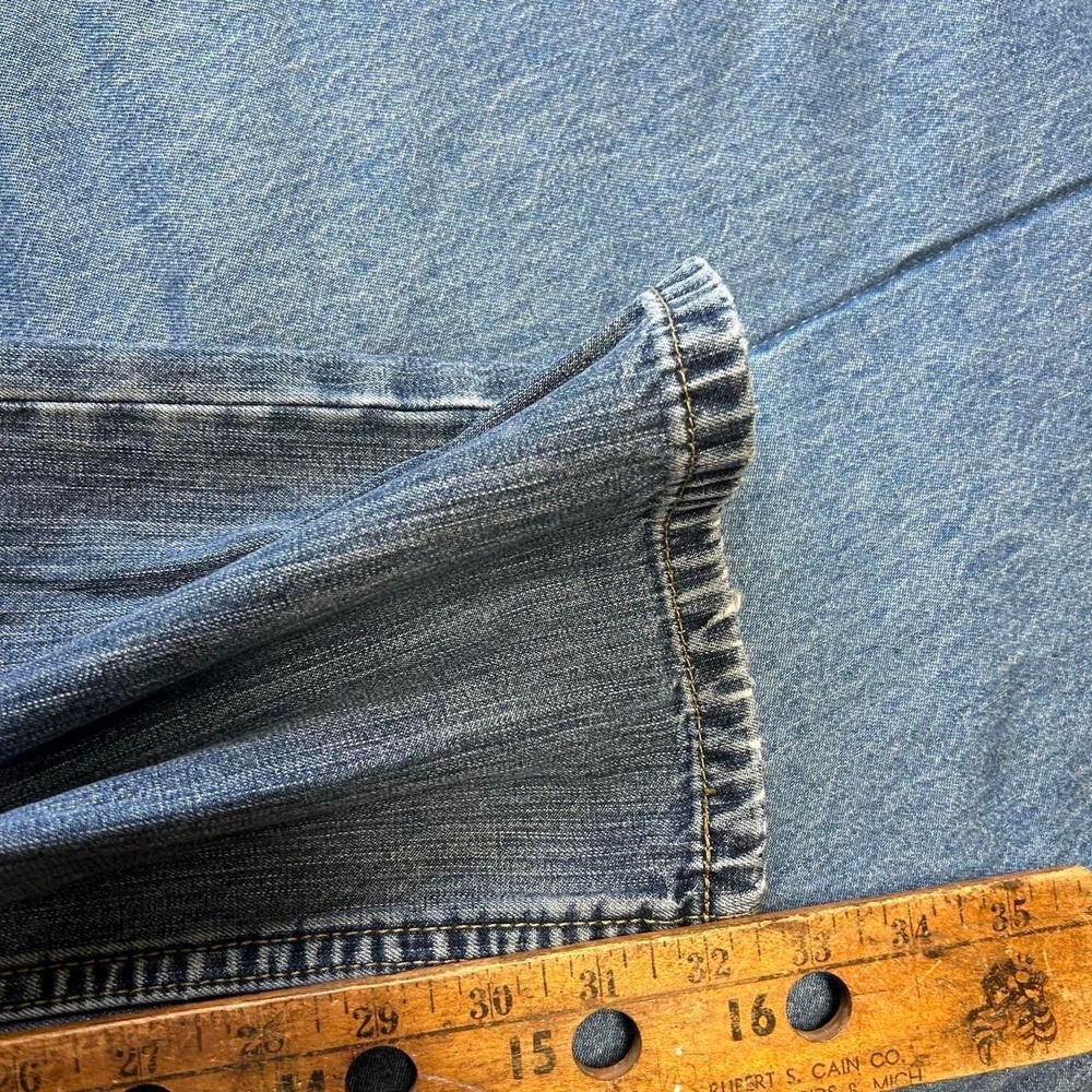 Vintage 90s Dockers Painted Relaxed Jeans Blue Mens 36x34 Fits 35x32.5 - Picture 7 of 8
